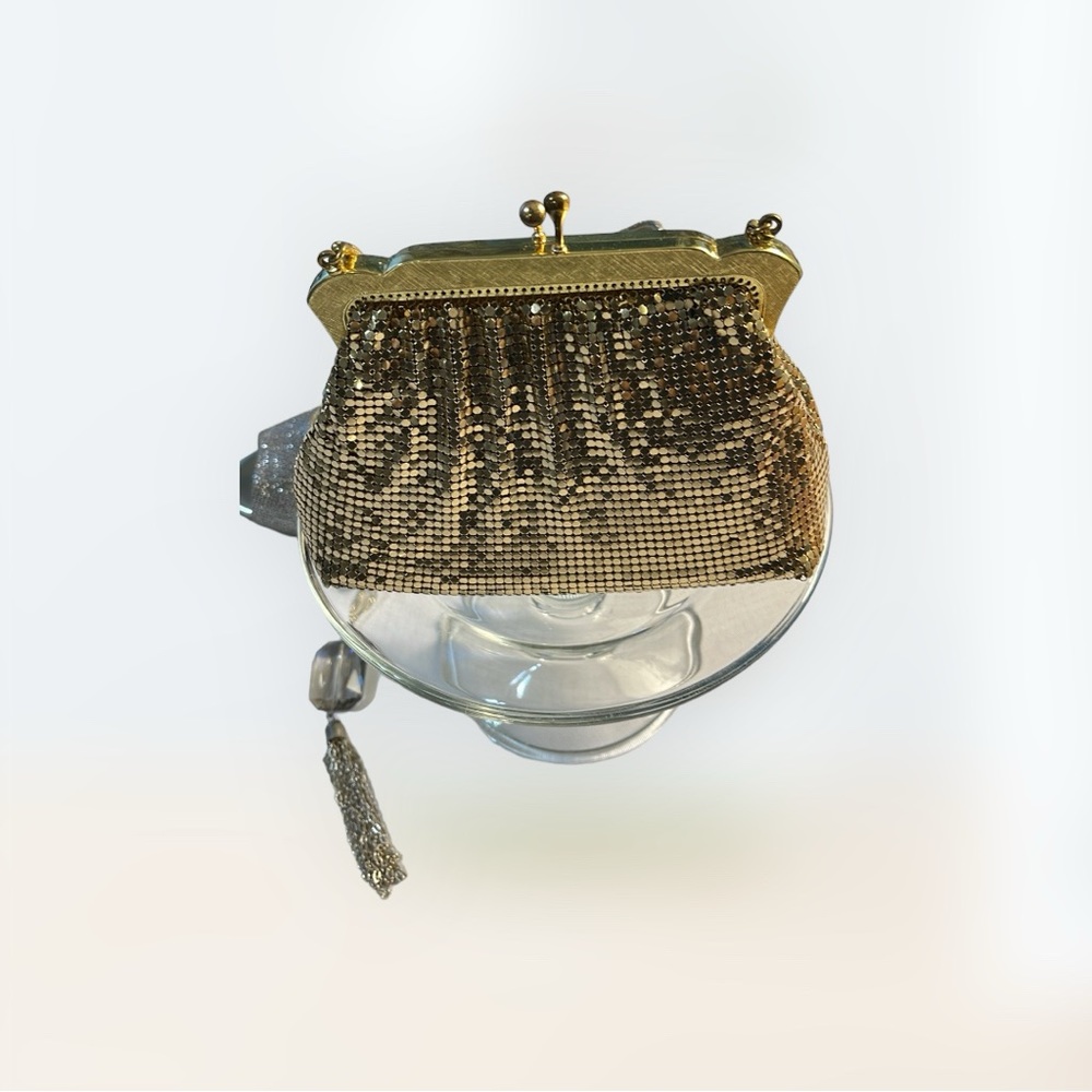 OROTON glimmering gold, mesh mini handbag, perfect condition, vintage